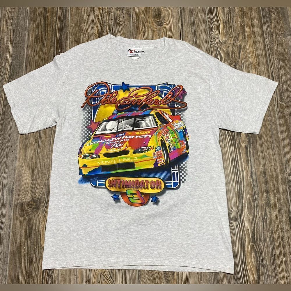 NWOT Vintage Dale Earnhardt Groove Machine Nascar AOP Peter Max Shirt Chase Sz L